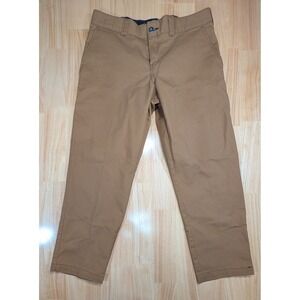 Dickies Skateboarding Flex Brown Chino Work Pants Mens 33x26 WPSK94TSB